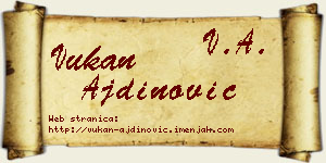 Vukan Ajdinović vizit kartica